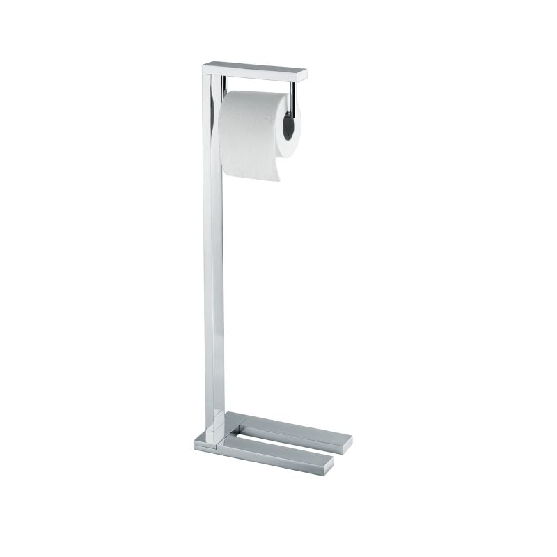 Toilet Paper Roll Holder Floor Free Standing Stainless Steel Chrome  Bathroom