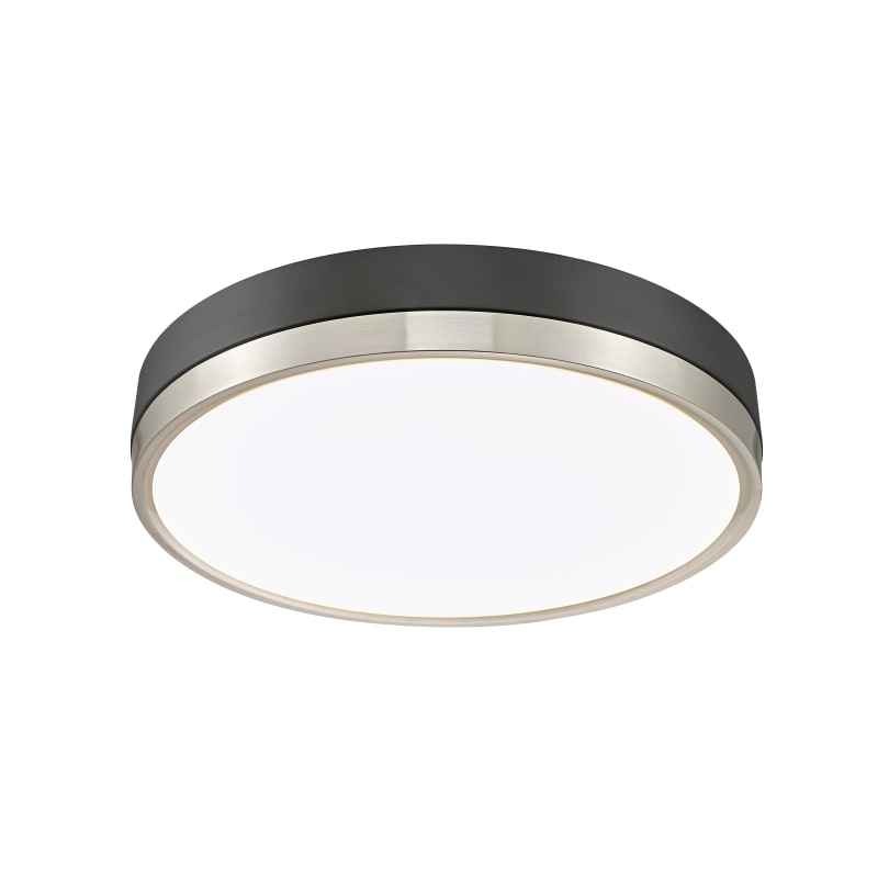 Z Lite 1006F16 MW MGLD LED Matte White Modern Gold Algar 16 Wide LED Flush Mount Drum Ceiling Fixture LightingDirect