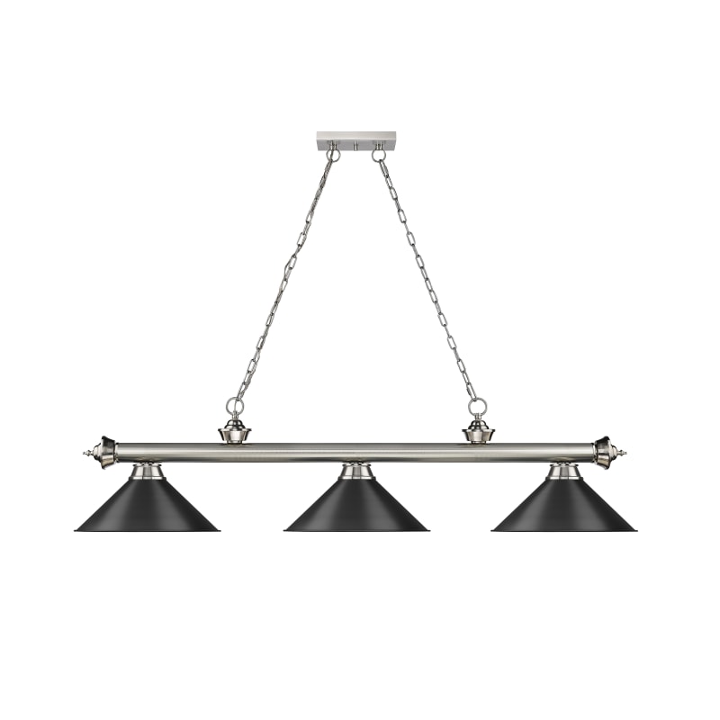 no様　BSブラック Z-Lite 2306-3BN-MB15 Brushed Nickel / Matte Black Cordon 3