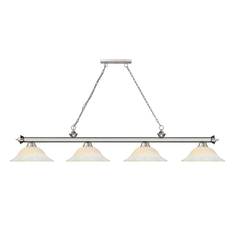 Z-Lite 2306-4BN-WM16 Brushed Nickel / White Mottle Cordon 4 Light 