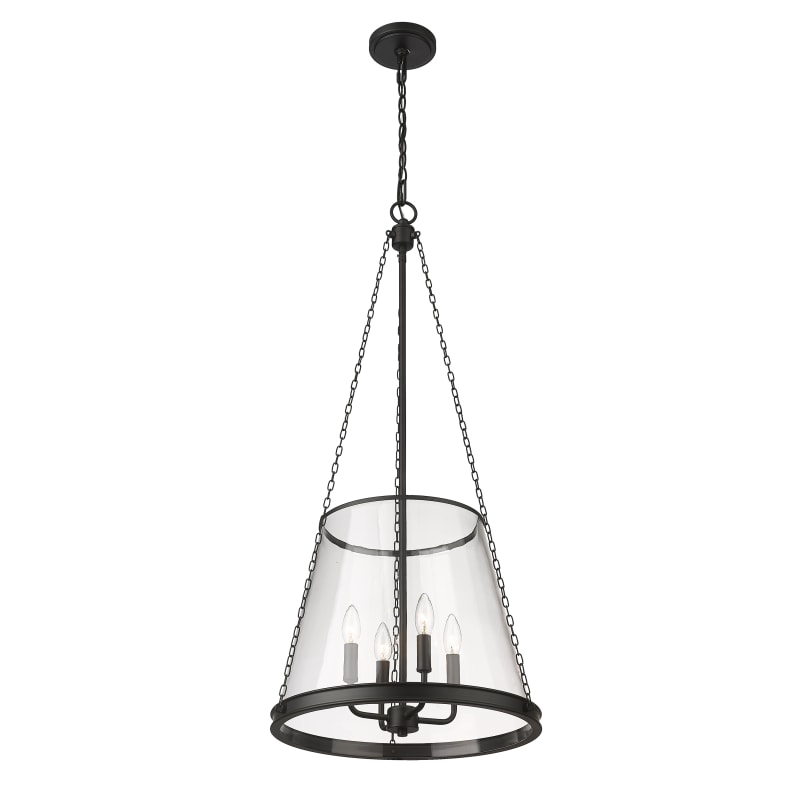 Z-Lite 341P18-MB Matte Black Prescott 4 Light 18
