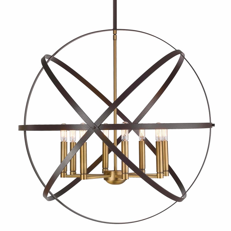Z-Lite 463-30HBK-CH Hammered Black / Chrome Cavallo 8 Light