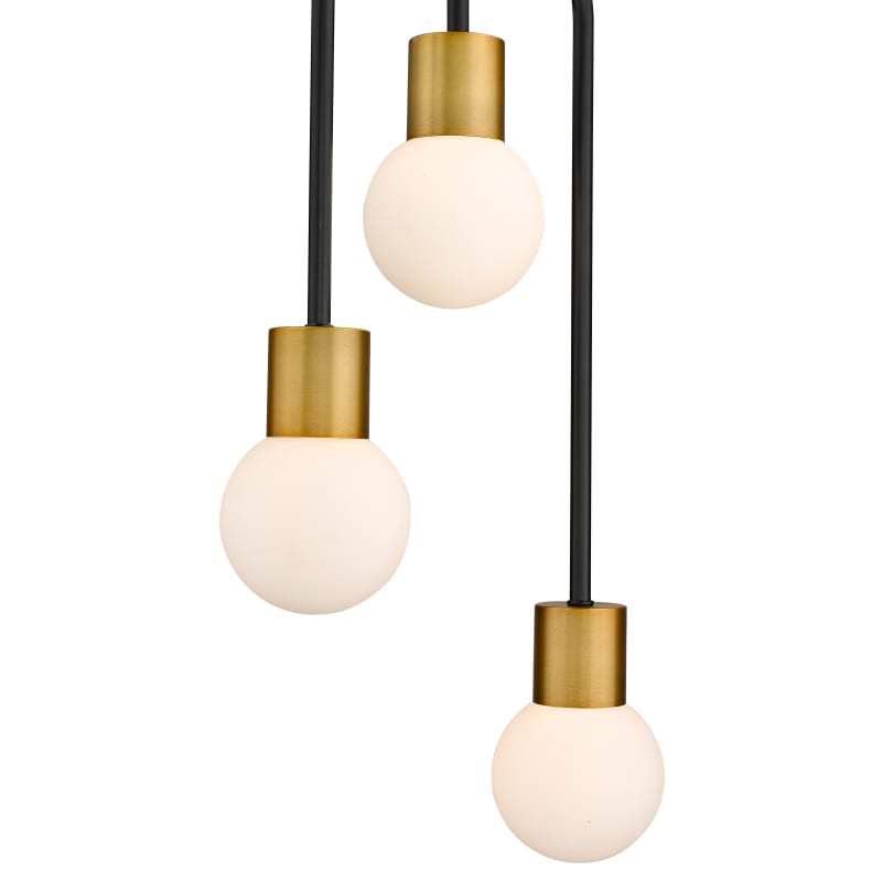 Z-Lite 621-3MB-FB Matte Black / Foundry Brass Neutra 3 Light