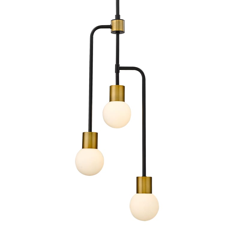 Z-Lite 621-3MB-FB Matte Black / Foundry Brass Neutra 3 Light