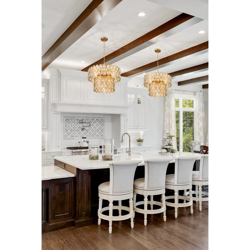 Z-Lite 822P15-HB Heirloom Brass Dealey 5 Light 16