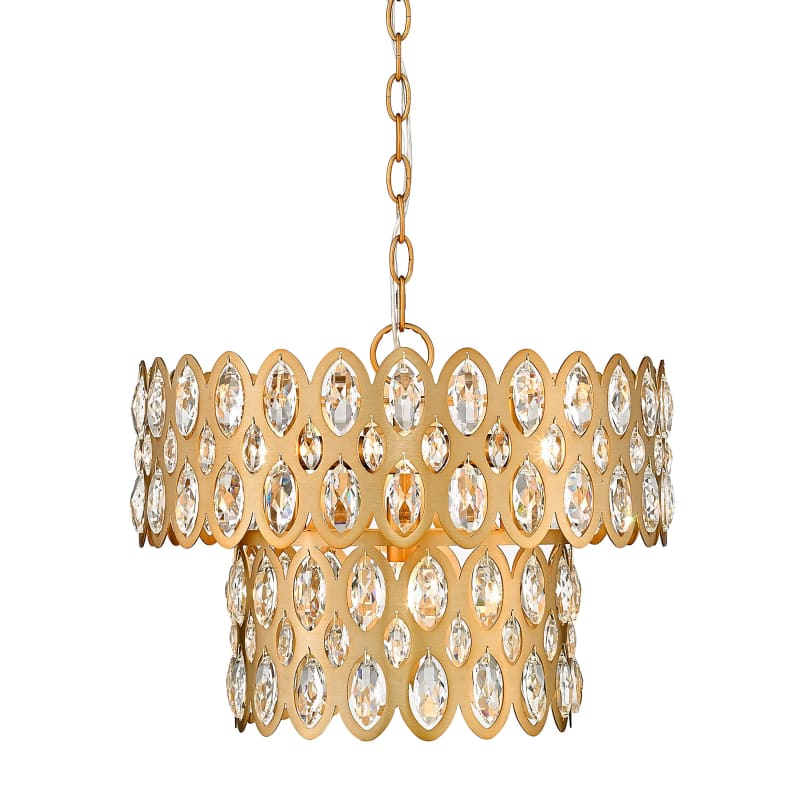 Z-Lite 822P15-HB Heirloom Brass Dealey 5 Light 16