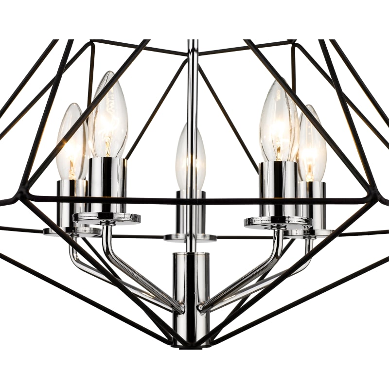 Z-Lite 918-14MB-CH Matte Black / Chrome Geo 3 Light 14