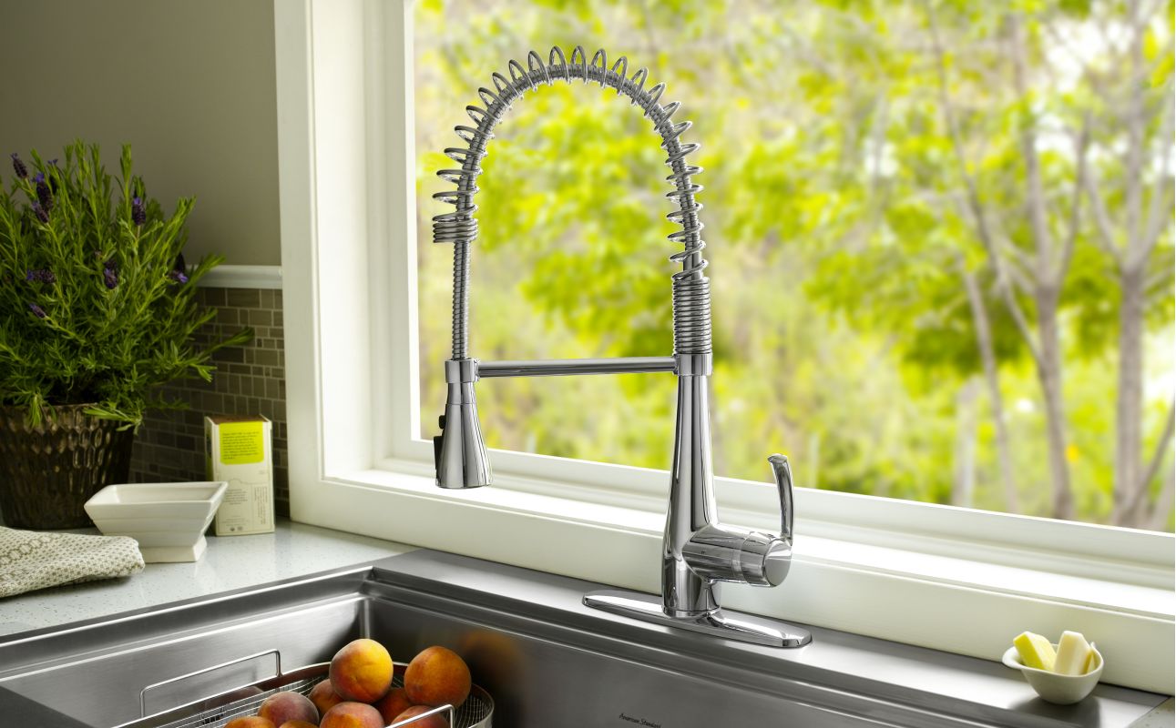 American Standard 4433350f15 002 Polished Chrome Quince Pre Rinse American Standard 4433350f15 002 Polished Chrome Quince Pre Rinse Kitchen Faucet Includes Escutcheon Faucetdirect Com