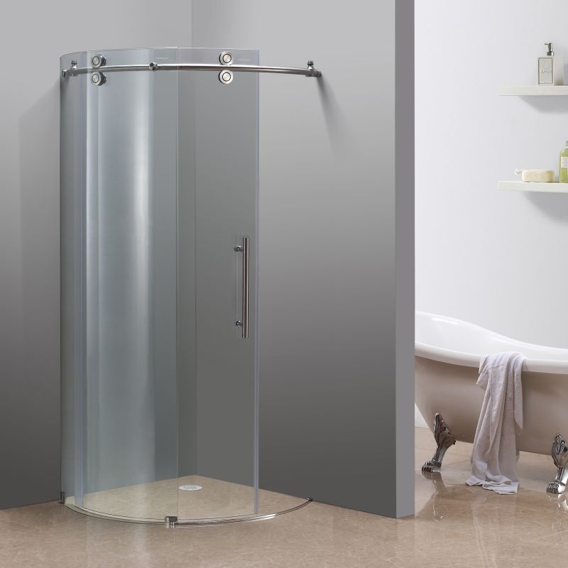 Aston Sen980 Ch 36 8 R Chrome X 32 Frameless Shower Enclosure Aston Sen980 Ch 36 8 R Chrome X 32 Frameless Shower Enclosure With 5 16 Glass And Right Opening Door Faucet Com