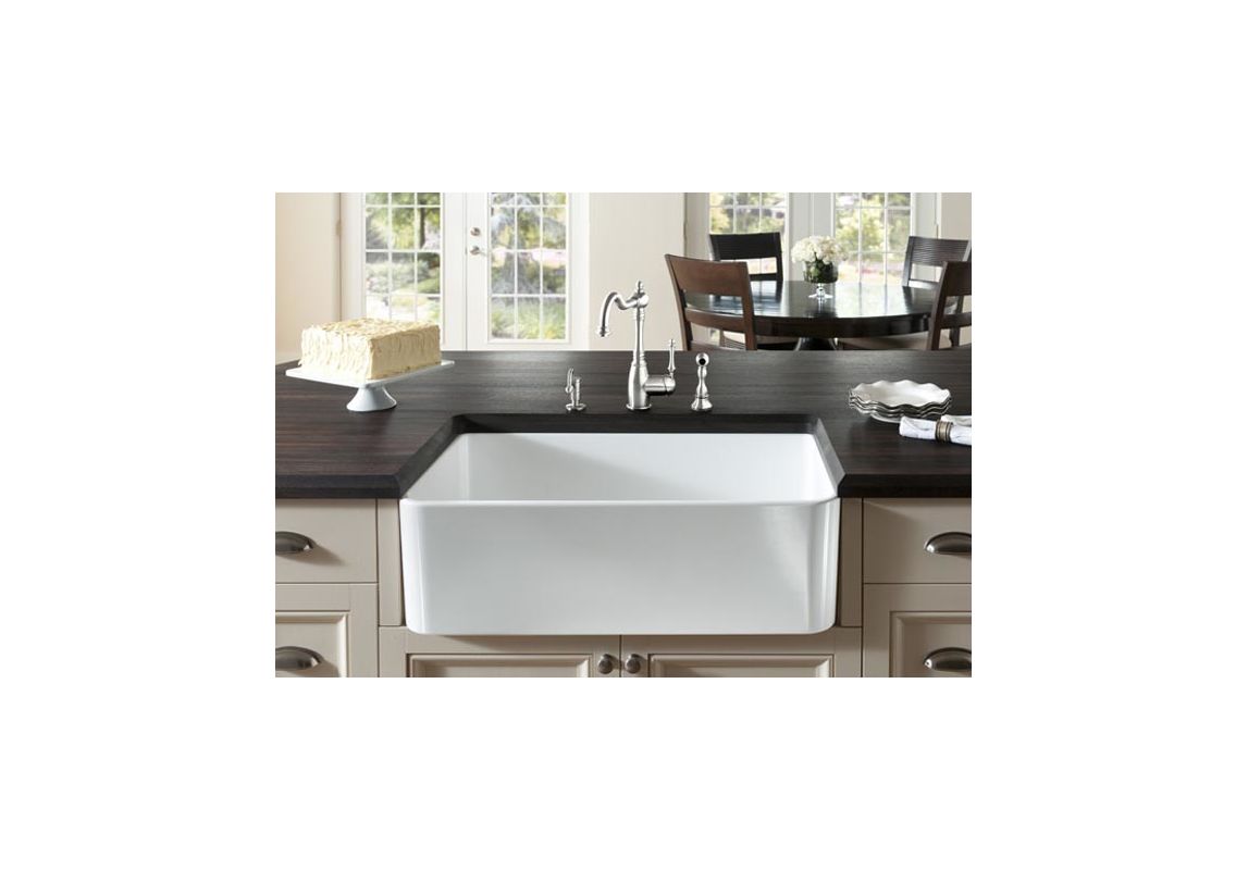 Blanco 441695 White Cerana 33 Single Basin Farmhouse Style Fireclay Blanco 441695 White Cerana 33 Single Basin Farmhouse Style Fireclay Kitchen Sink Faucet Com