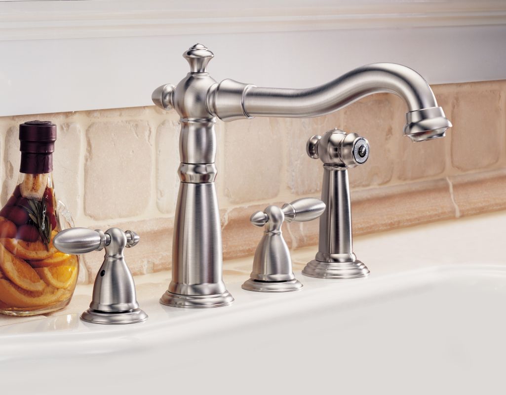 Delta 2256 Ss Dst Brilliance Stainless Victorian Kitchen Faucet With Delta 2256 Ss Dst Brilliance Stainless Victorian Kitchen Faucet With Side Spray Includes Lifetime Warranty Com