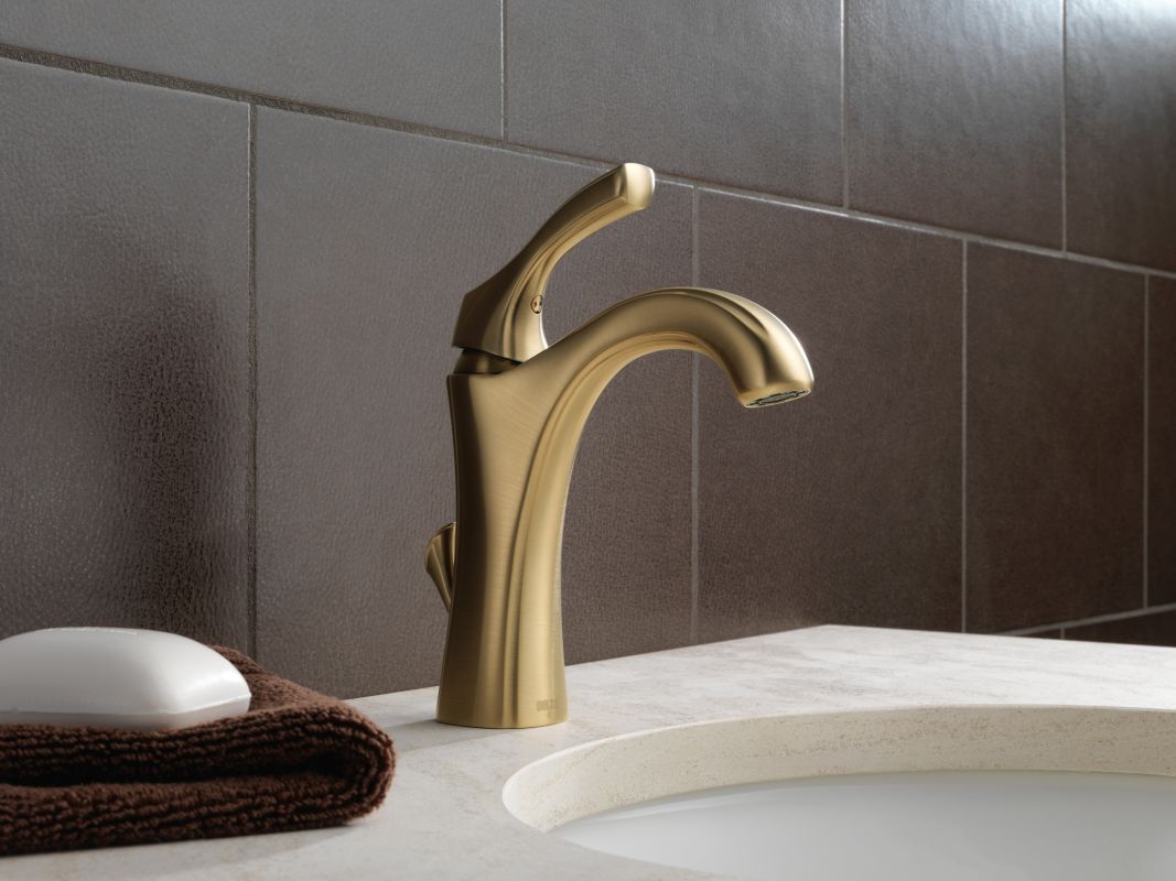 Delta 592 Pt Dst Aged Pewter Addison Single Hole Bathroom Faucet