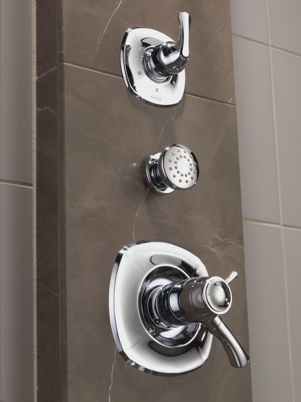 Delta Addison Monitor 17 Series Shower System Ch Chrome With Delta Addison Monitor 17 Series Shower System Ch Chrome With Head Diverter Trim Slide Bar Hand Rough In 2 Sprays