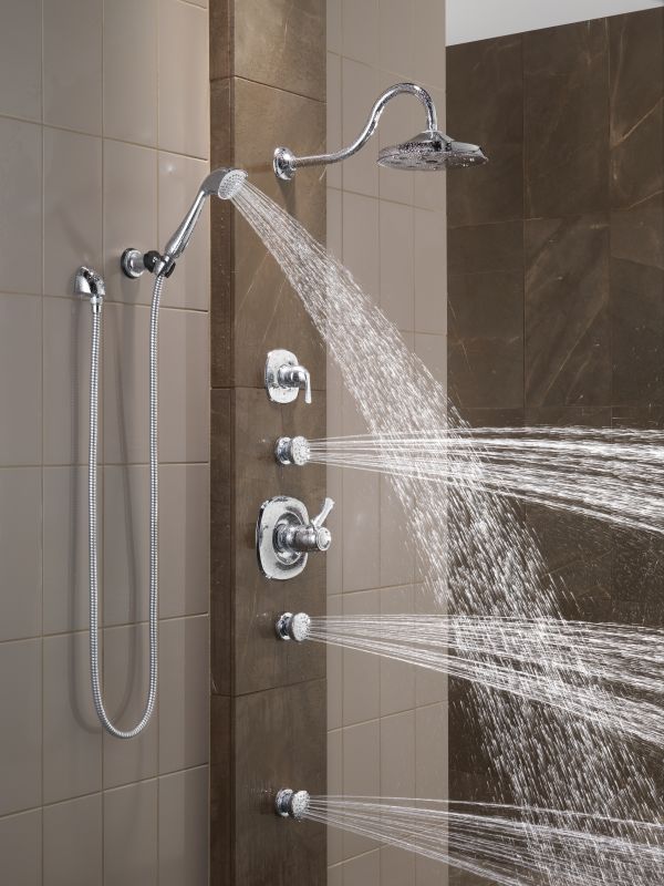 Delta Addison Tempure Shower Package Ch Chrome With Head Delta Addison Tempure Shower Package Ch Chrome With Head Diverter Trim Slide Bar Hand 2 Body Sprays And Wall Supply Faucet