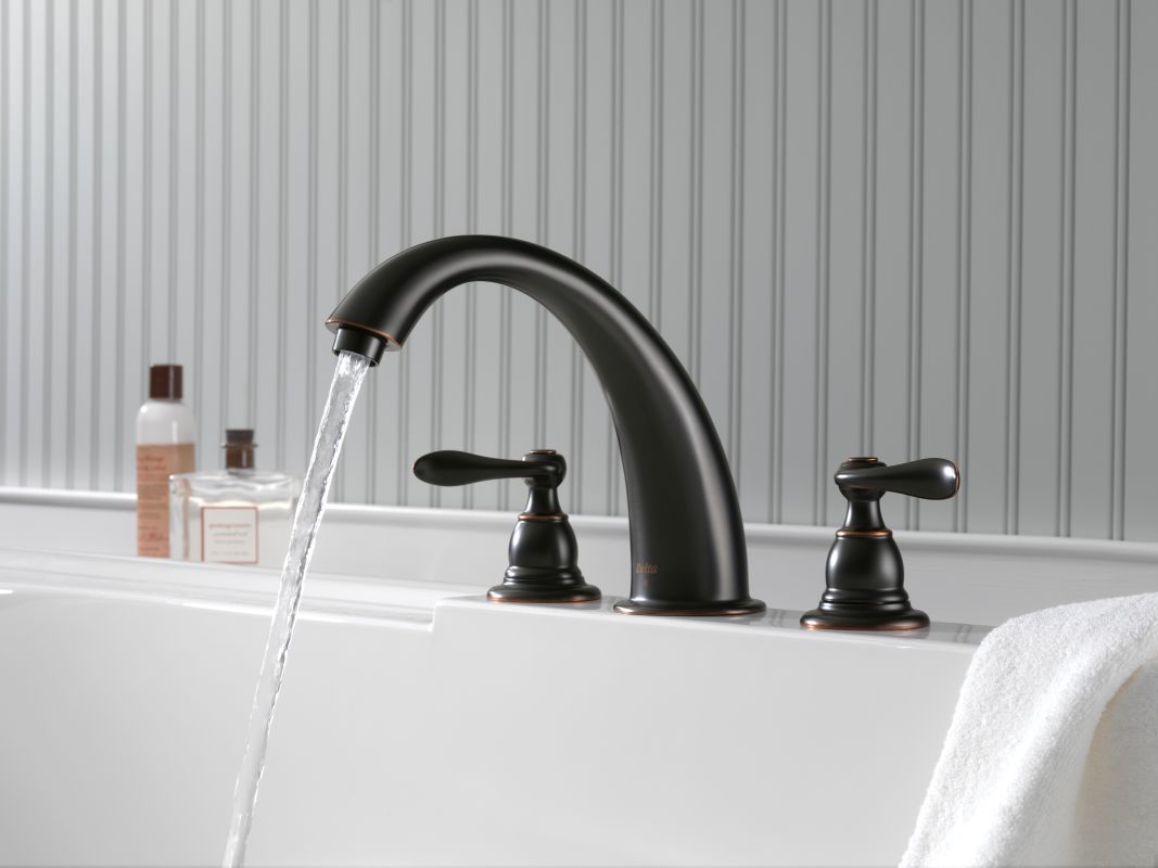 Delta Bt2796 Ob Oil Rubbed Bronze Windemere Roman Tub Faucet Trim Delta Bt2796 Ob Oil Rubbed Bronze Windemere Roman Tub Faucet Trim Less Rough In Valve Com