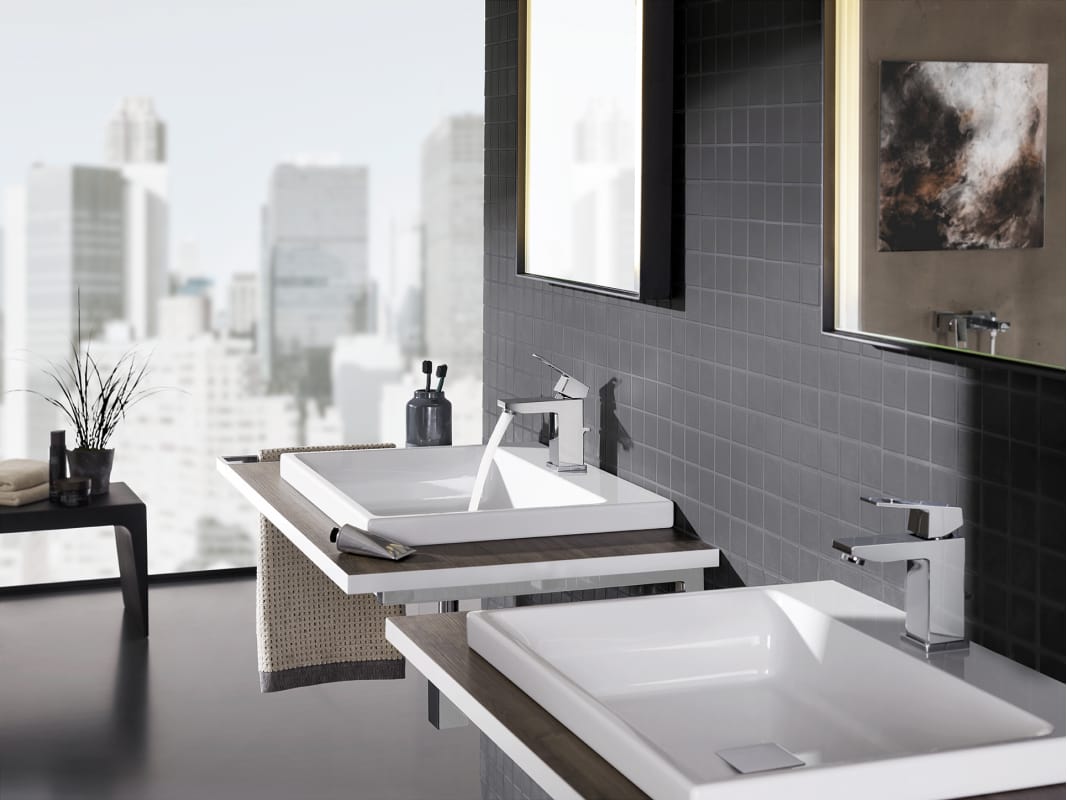 Grohe 23671000 Chrome Eurocube Single Hole Bathroom Faucet
