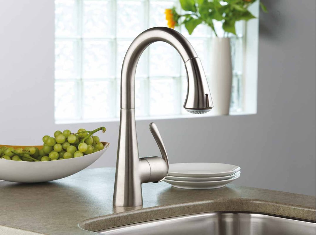 Grohe 32298sd0 Stainless Steel Ladylux3 Pull Down Spray Kitchen