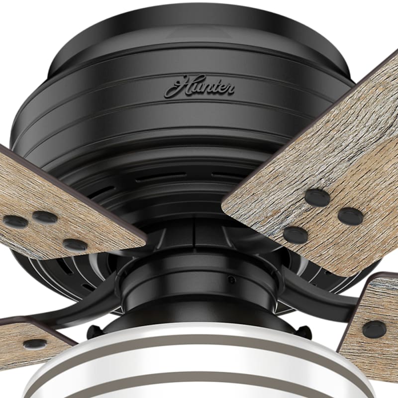Hunter 55080 Matte Black Cedar Key 52 5 Blade Hugger Indoor