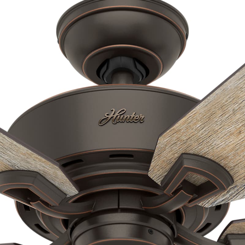 Hunter 54201 Onyx Bengal Devon Park 52 5 Blade Indoor Ceiling Fan