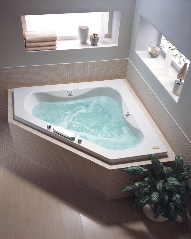 Jacuzzi Esp6060wcr1hxw White 60 X Espree Corner Whirlpool Jacuzzi Esp6060wcr1hxw White 60 X Espree Corner Whirlpool Bathtub With 12 Jets Heater Pneumatic Controls Center Drain And Right Pump Faucet Com