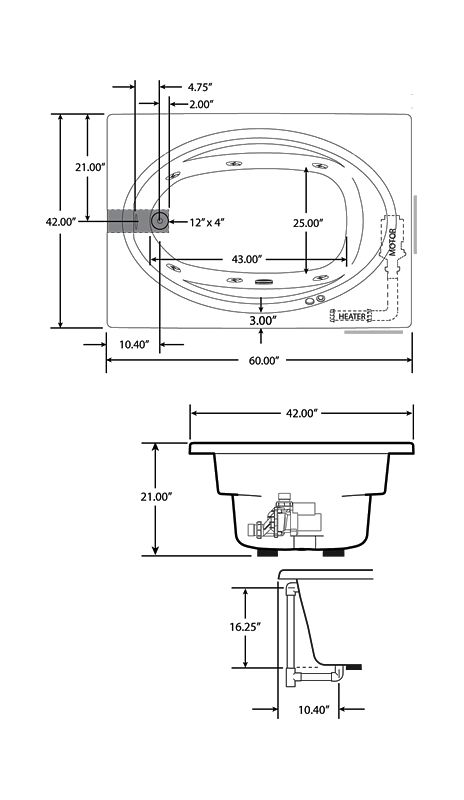 Jacuzzi J4t6042blw White 60 X 42 Signature Drop In Soaking Jacuzzi J4t6042blw White 60 X 42 Signature Drop In Soaking Bathtub With Tiling And Left Drain Faucet Com