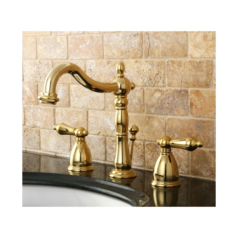 Vintage Brass Kingston Brass Kb1973al Heritage Widespread Lavatory