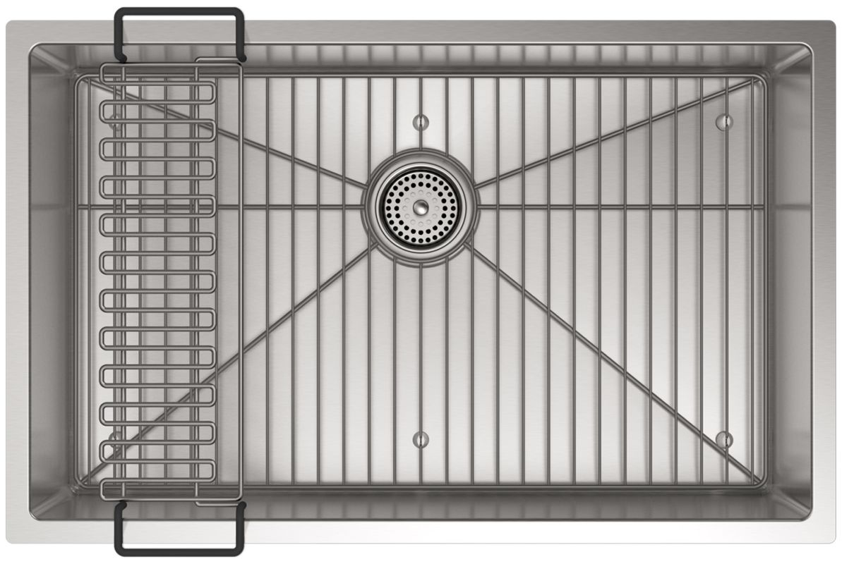 Kohler K 5409 Na Stainless Steel Strive 29 Single Basin Undermount Kohler K 5409 Na Stainless Steel Strive 29 Single Basin Undermount 16 Gauge Kitchen Sink With Silentshield Rack And Utility