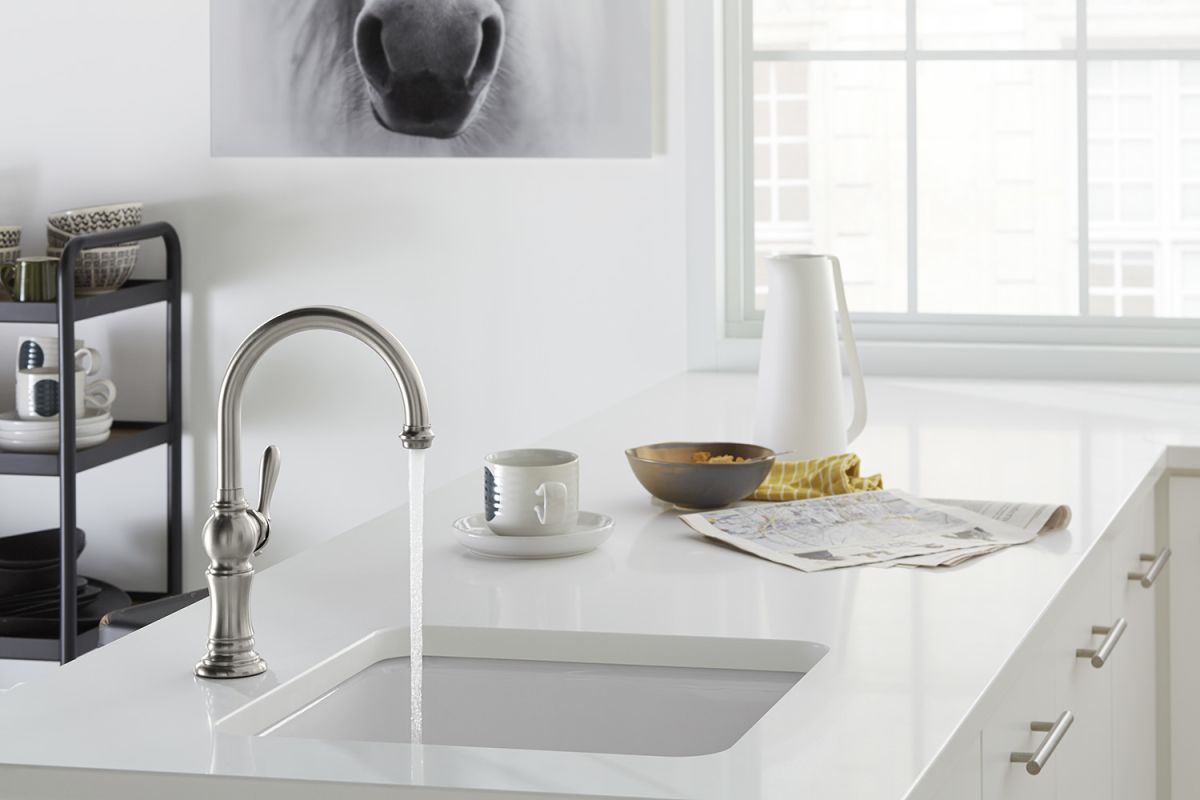 Kohler K 99264 2bz Oil Rubbed Bronze Artifacts High Arch 13 1 Kohler K 99264 2bz Oil Rubbed Bronze Artifacts High Arch 13 1 16 Bar Faucet With Temperature Memory Technology Faucetdirect