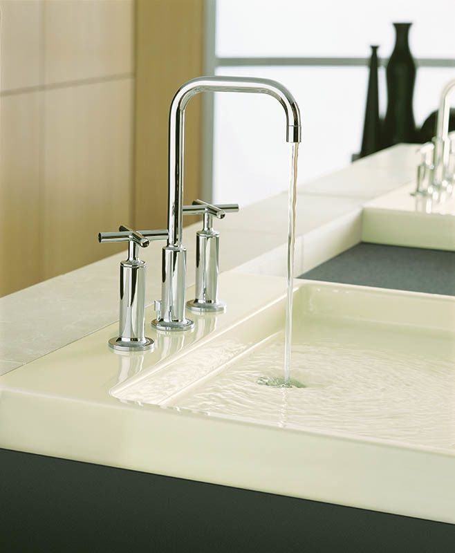 Kohler K 14408 4 Bn Brushed Nickel Purist Widespread Bathroom Faucet Kohler K 14408 4 Bn Brushed Nickel Purist Widespread Bathroom Faucet With Ultra Glide Valve Technology Free Metal Pop Up Drain Embly Purchase