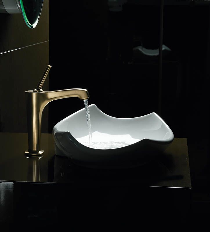 Kohler K 2530 0 White Leaf 23 Fireclay Vessel Sink With Overflow Kohler K 2530 0 White Leaf 23 Fireclay Vessel Sink With Overflow Faucet