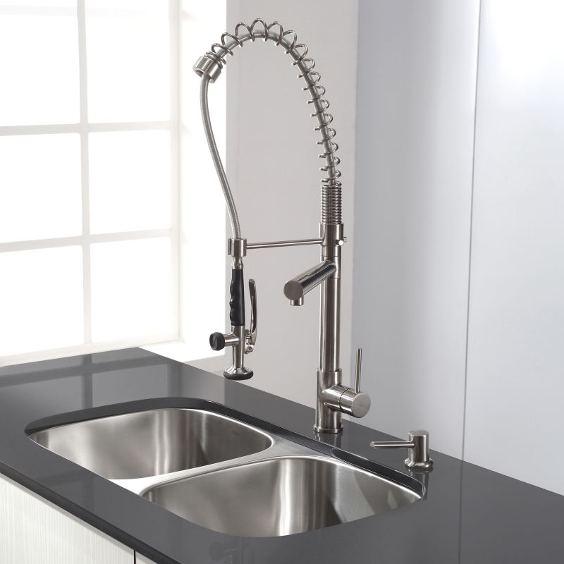 Kraus Kpf 1602 Chrome Commercial Style Pre Rinse Kitchen Faucet With Kraus Kpf 1602 Chrome Commercial Style Pre Rinse Kitchen Faucet With Pot Filler