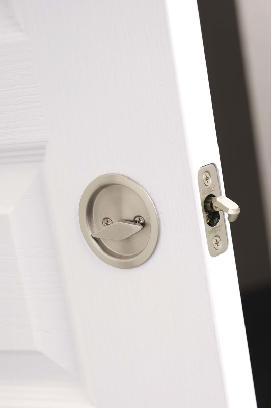 Kwikset 335 15 Satin Nickel Round Privacy Bed Bath Pocket Door