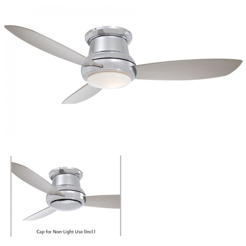 Minkaaire F518 Satin Brass 3 Blade 44 Concept Ii Flushmount