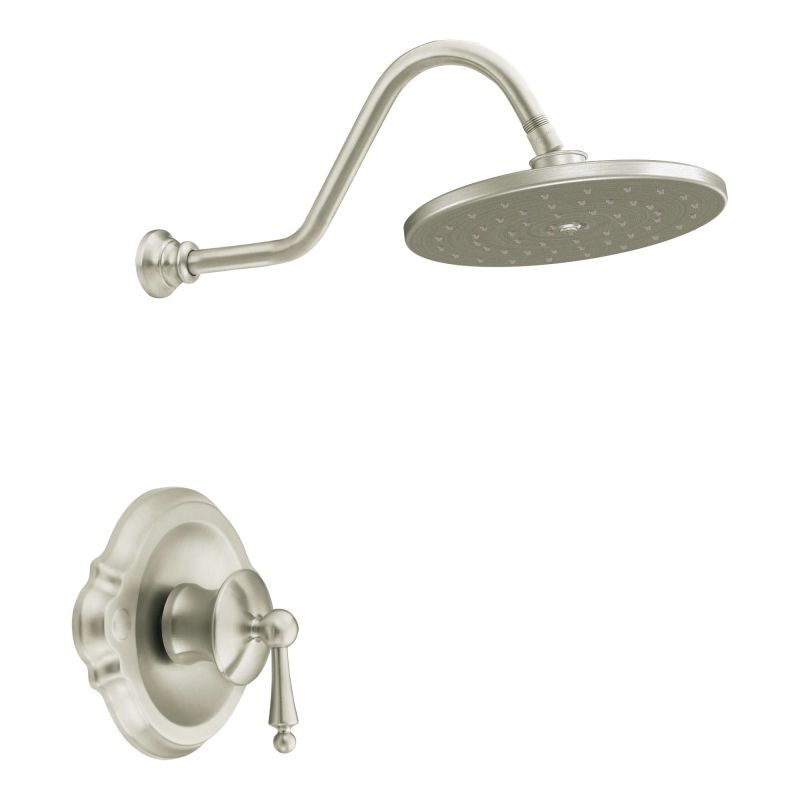 Moen 1025bn Brushed Nickel Pressure Balanced Shower System With Rain Moen 1025bn Brushed Nickel Pressure Balanced Shower System With Rain Diverter And Hand From The Waterhill Collection Valves Included
