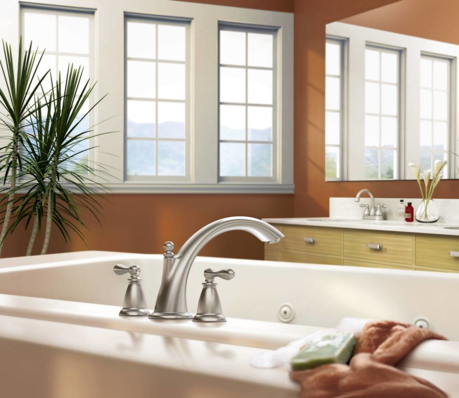 Moen 86440 Chrome Deck Mounted Roman Tub Faucet Trim from the ... Moen 86440 Chrome Deck Mounted Roman Tub Faucet Trim from the ...