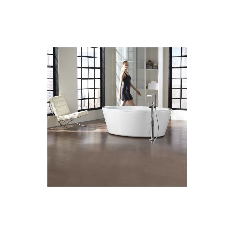 Moen S93005 Chrome Floor Mounted Tub Filler with Personal Hand ... Moen S93005 Chrome Floor Mounted Tub Filler with Personal Hand ...