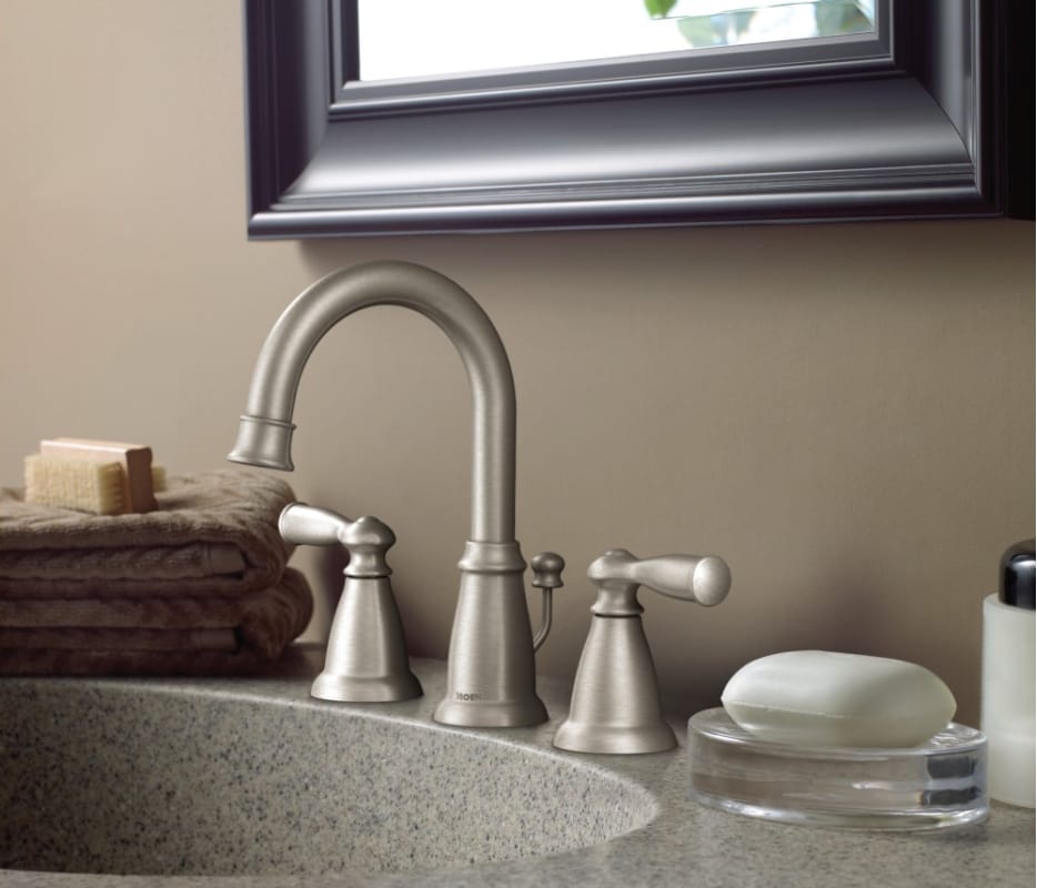 Moen Ws84924brb Mediterranean Bronze Banbury 1 2 Gpm Widespread Moen Ws84924brb Mediterranean Bronze Banbury 1 2 Gpm Widespread Bathroom Faucet With Duralock Technology