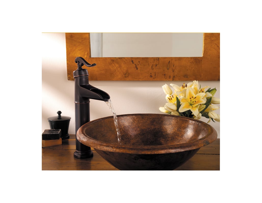 Pfister T40 Yp0c Polished Chrome Ashfield Vessel Sink Waterfall