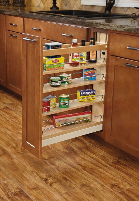 Rev A Shelf 448 Bcbbsc 8c Natural Wood 448 Series 8 Wide Pull Out