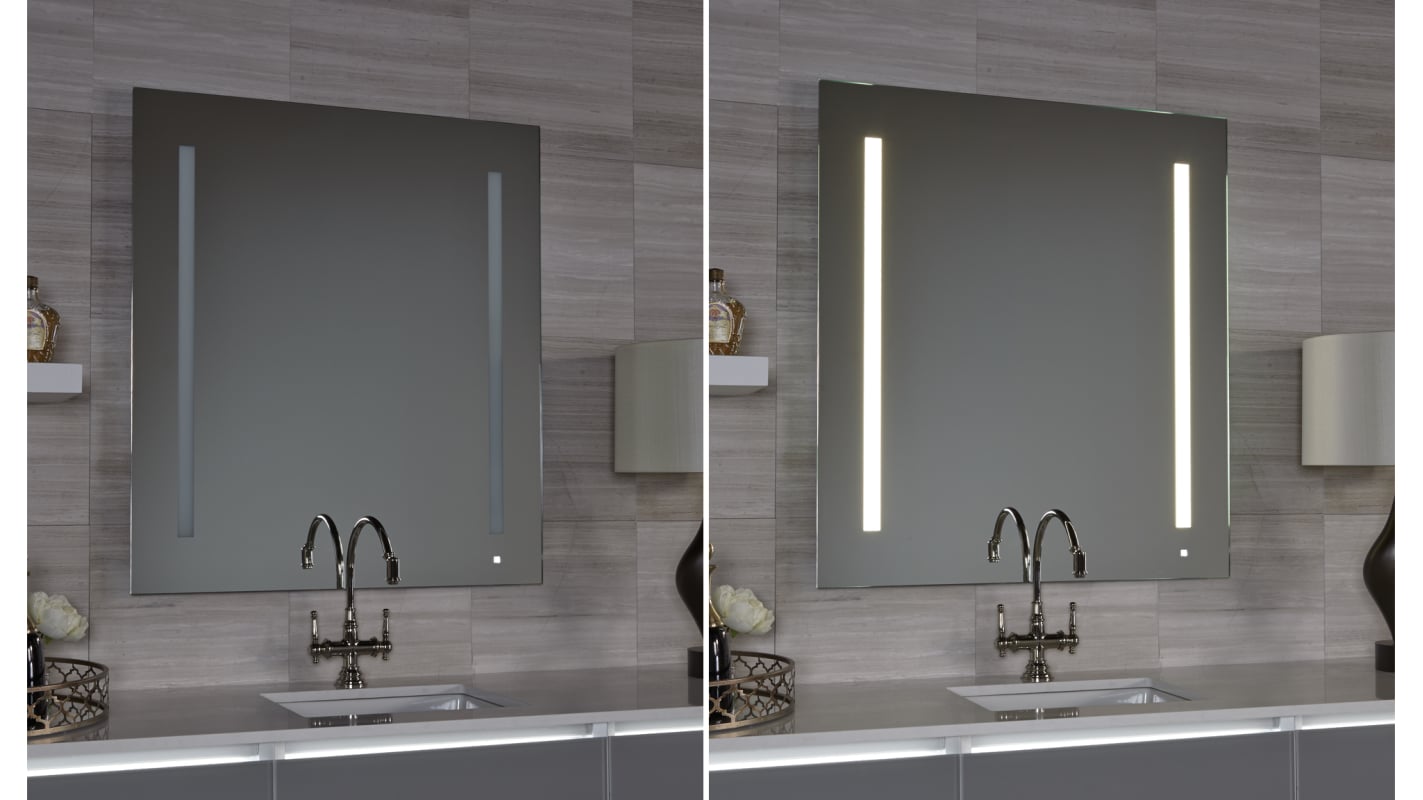 Robern Am2430rfpa Mirrored Aio Wall Mirror With Lum Lighting And Om Robern Am2430rfpa Mirrored Aio Wall Mirror With Lum Lighting And Om Audio Faucet