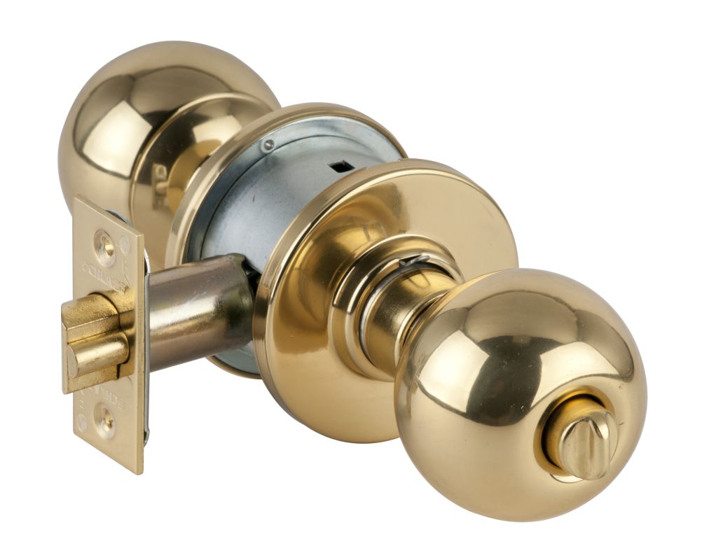 Schlage A53pdorb605 Polished Brass Orbit Keyed Entrance Door Knob