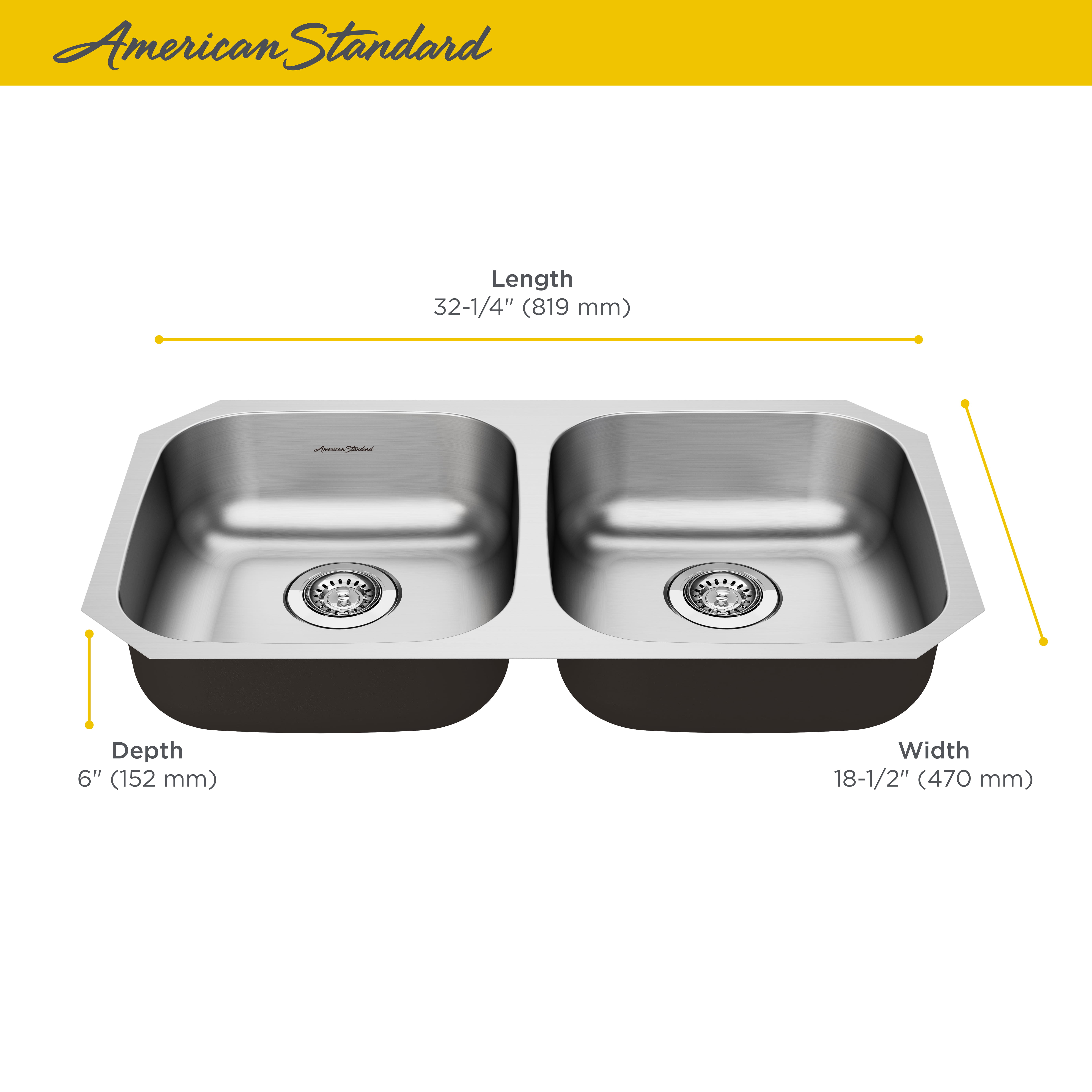 Average Kitchen Sink Dimensions Things In The Kitchen   American Standard 18db 6311800s Alternate Image 39 