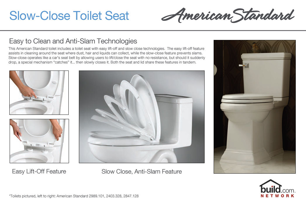 American Standard 2989 101 020 White Cadet 3 Elongated Two Piece Toilet With Concealed Trapway Everclean Surface Powerwash Rim And Right Height Bowl Includes Slow Close Seat Faucetdirect Com - How To Remove American Standard Toilet Seat Cover