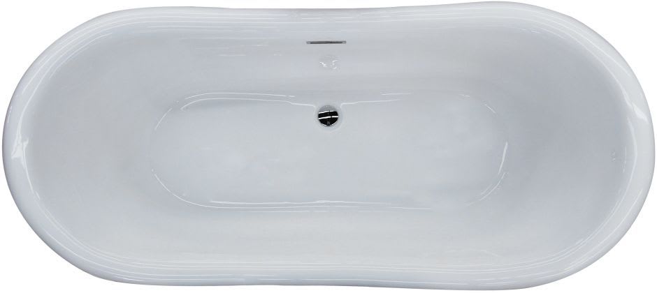 Anzzi Ft Az113 White Ruby 71 Soaking Bathtub For Freestanding Installations With Center Drain Faucet Com