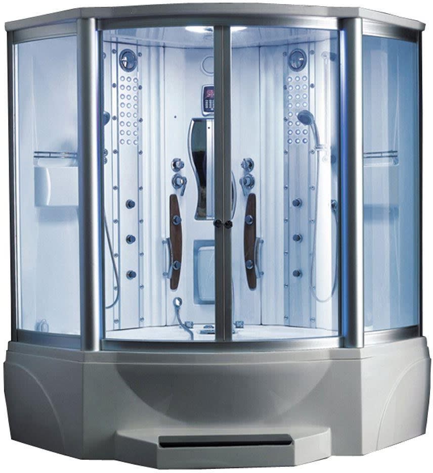 Ariel Ws 608a White 63 Steam Shower Enclosure And Whirlpool Bath Ariel Ws 608a White 63 Steam Shower Enclosure And Whirlpool Bath Tub With System Faucet