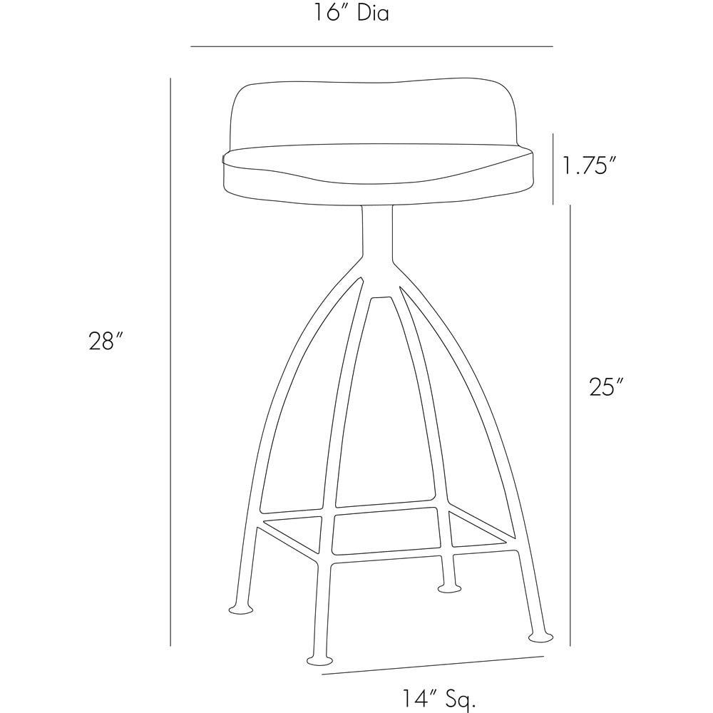Arteriors 6535 Arteriors 6535 Sandblast Antique Wax Henson 28 5 Rustic Wood Bar Stool Lightingshowplace Com