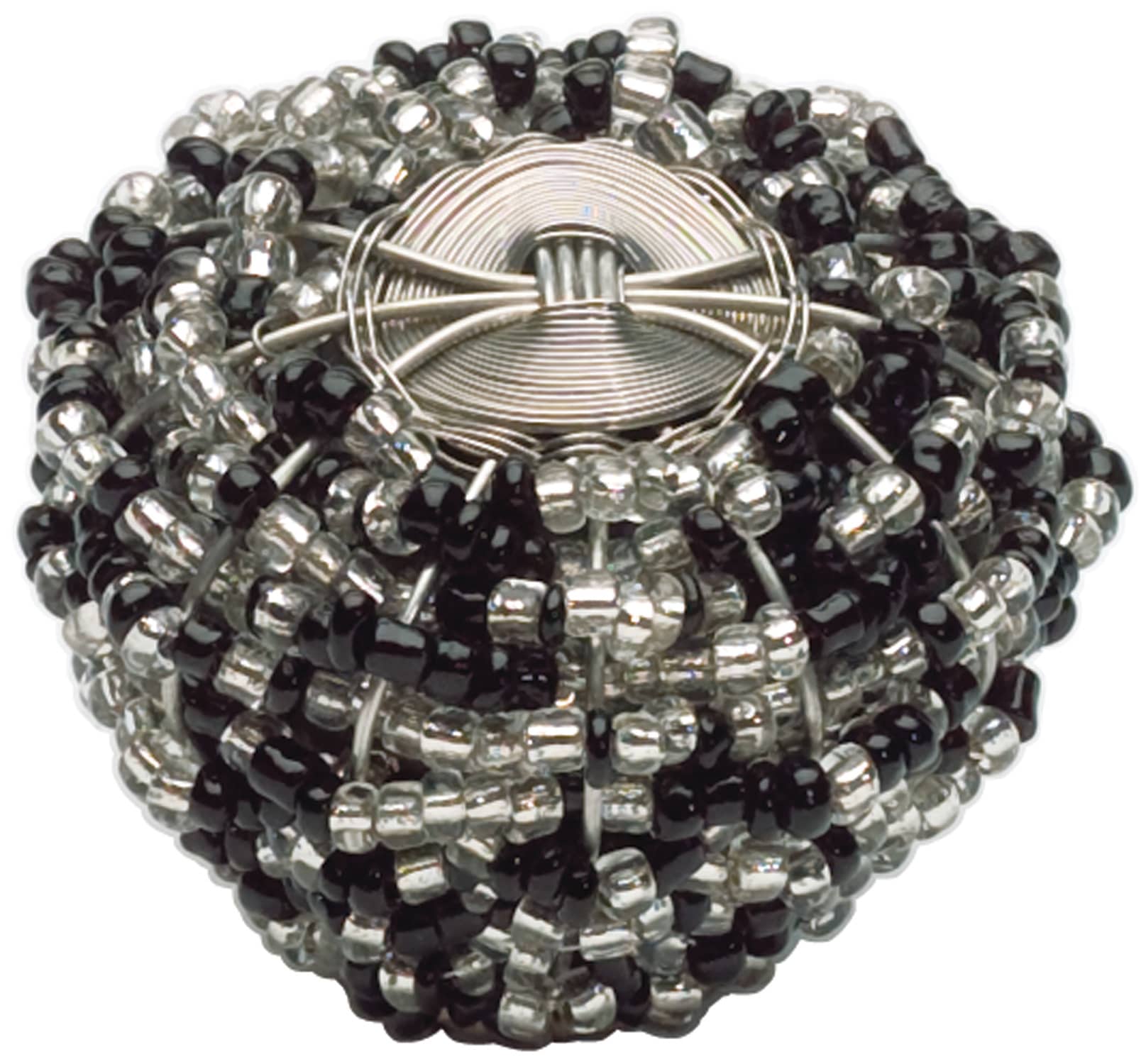 Atlas Homewares 3185 2-Inch Large Beaded Knob from The Bollywood Beauties Black and White