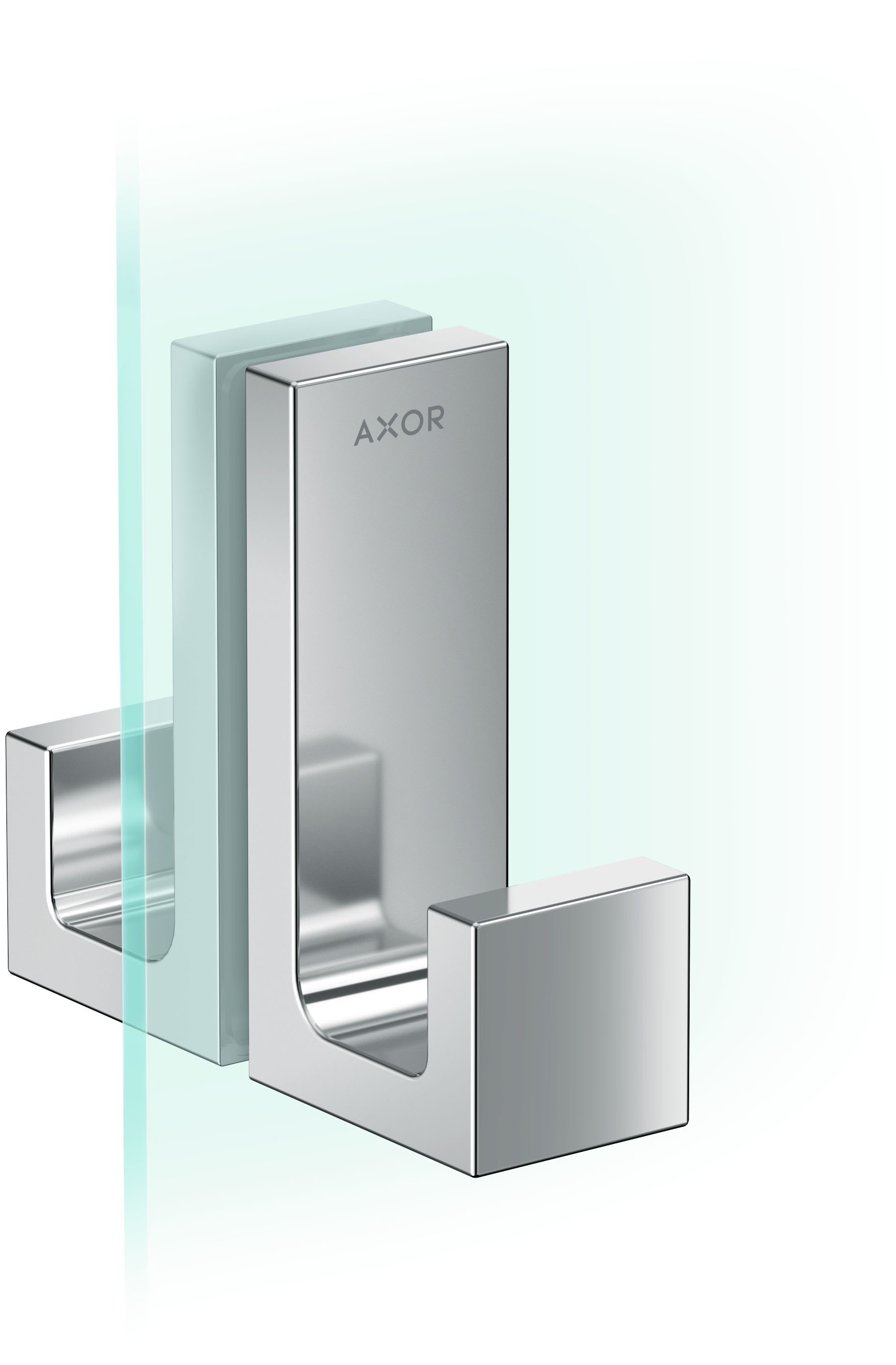 Axor 42639820 Brushed Nickel Universal Rectangular Shower Door Handle -  FaucetDirect.com