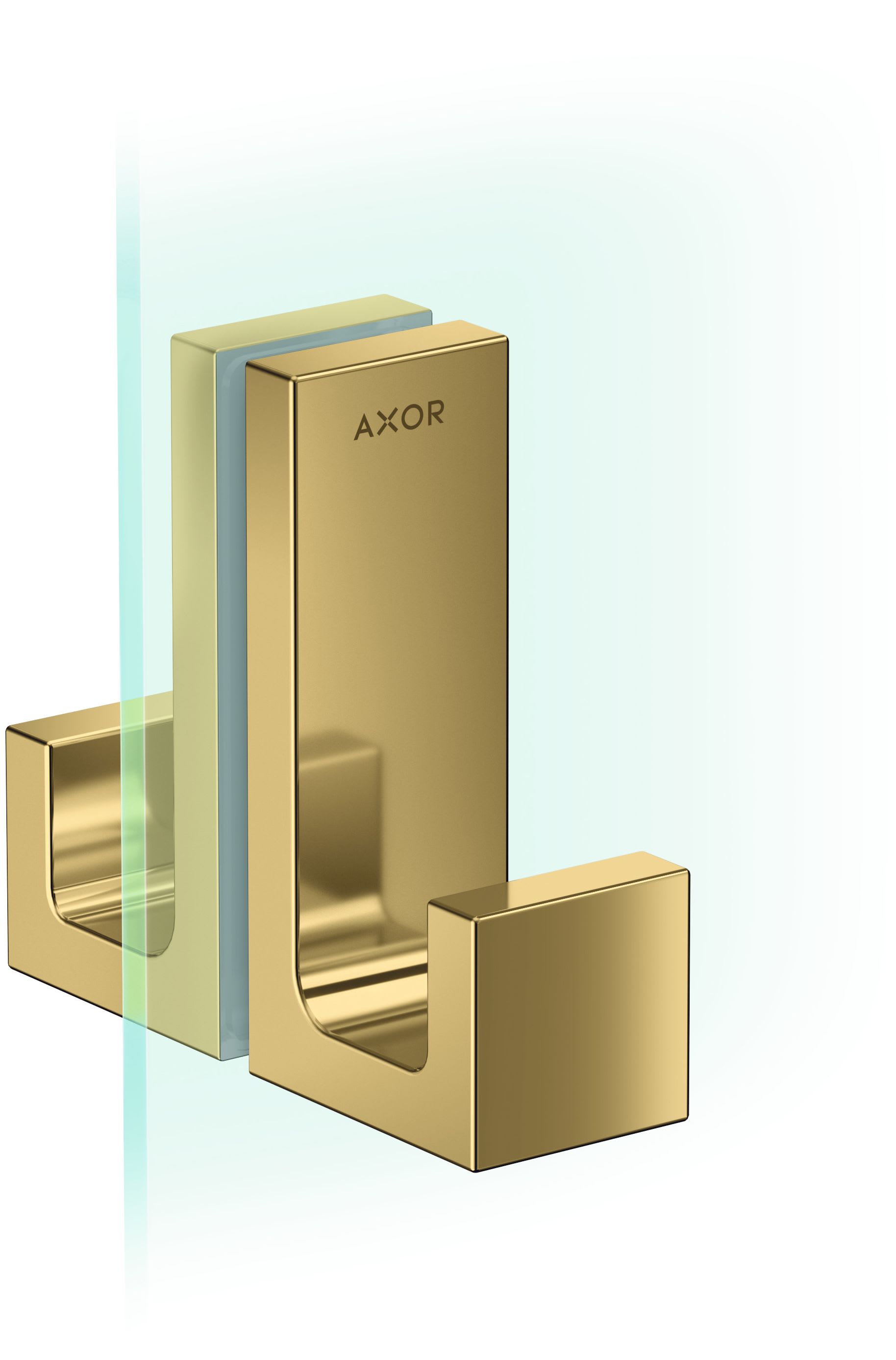 Axor 42639820 Brushed Nickel Universal Rectangular Shower Door Handle -  FaucetDirect.com