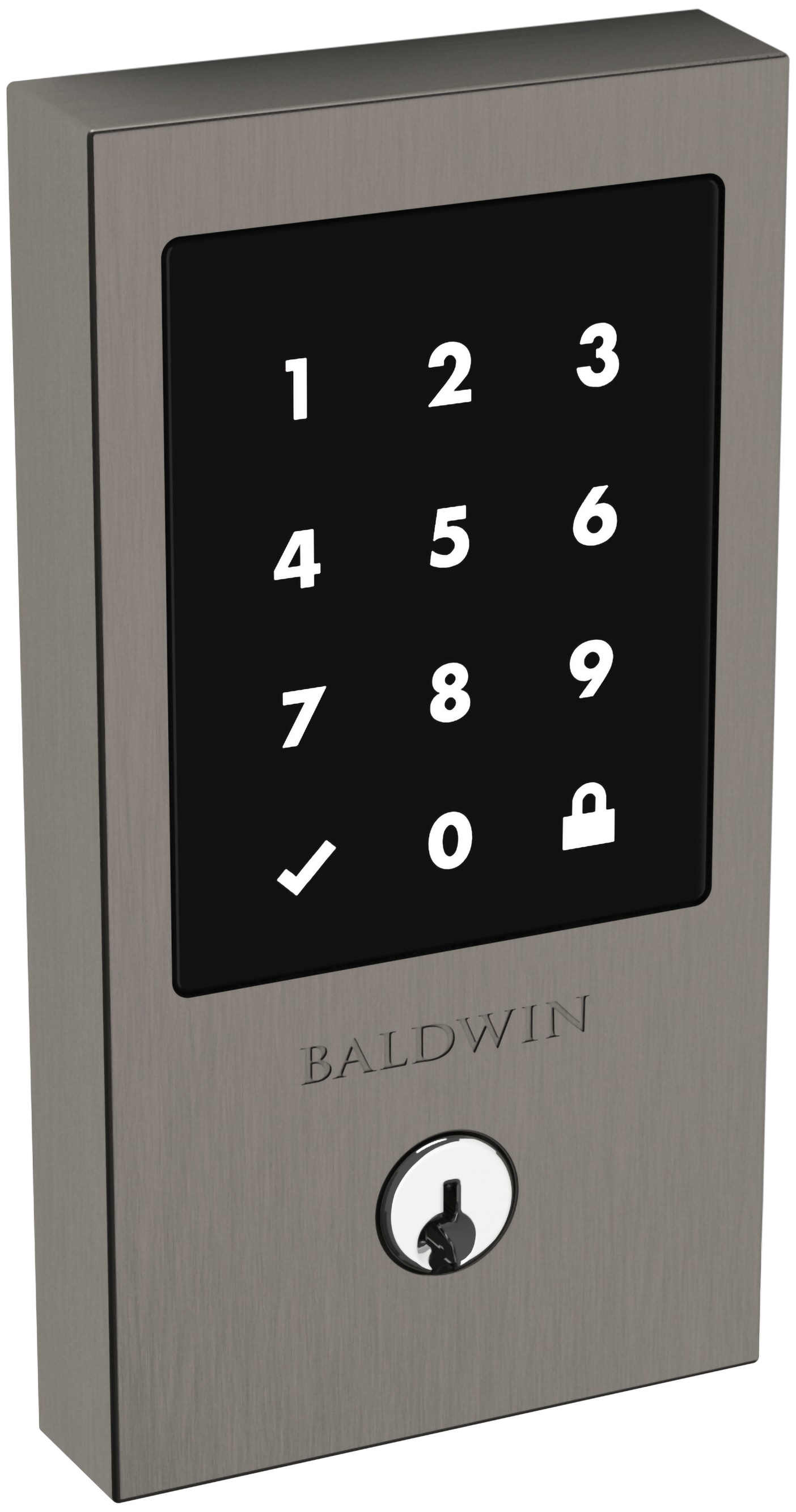 Baldwin 8225076 Lifetime Graphite Nickel Touchscreen Minneapolis Standalone  Deadbolt